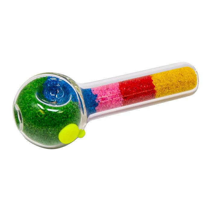 Colorful Crystals Hand Pipe 5''
