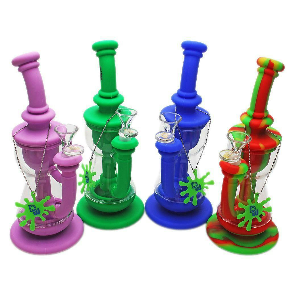 Silicone Bong Dabware Platinum 10" Incycler - Pink