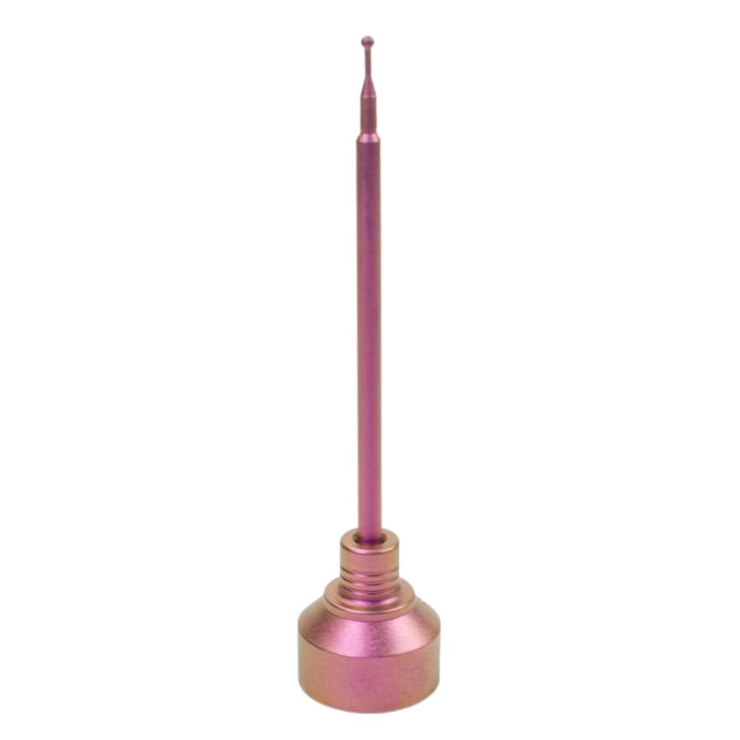 4'' Titanium Dabber with One Hole Carb Cap - Pink