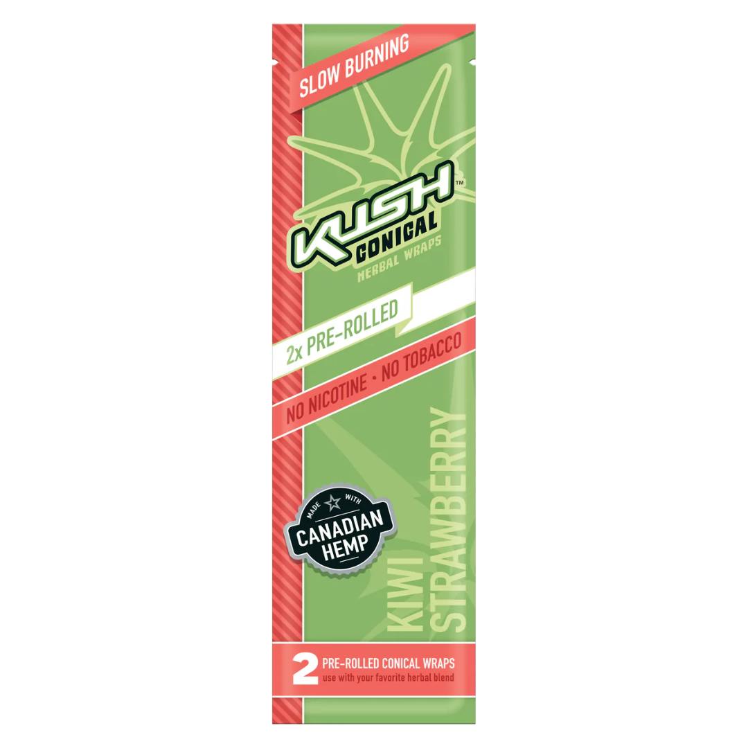 Kush Herbal Wraps Cones - Kiwi Strawberry