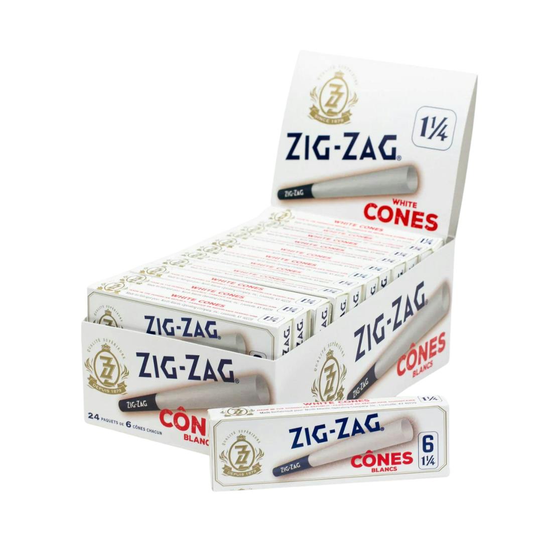 Zig Zag Pre-Rolled Cones - White 1 1/4''