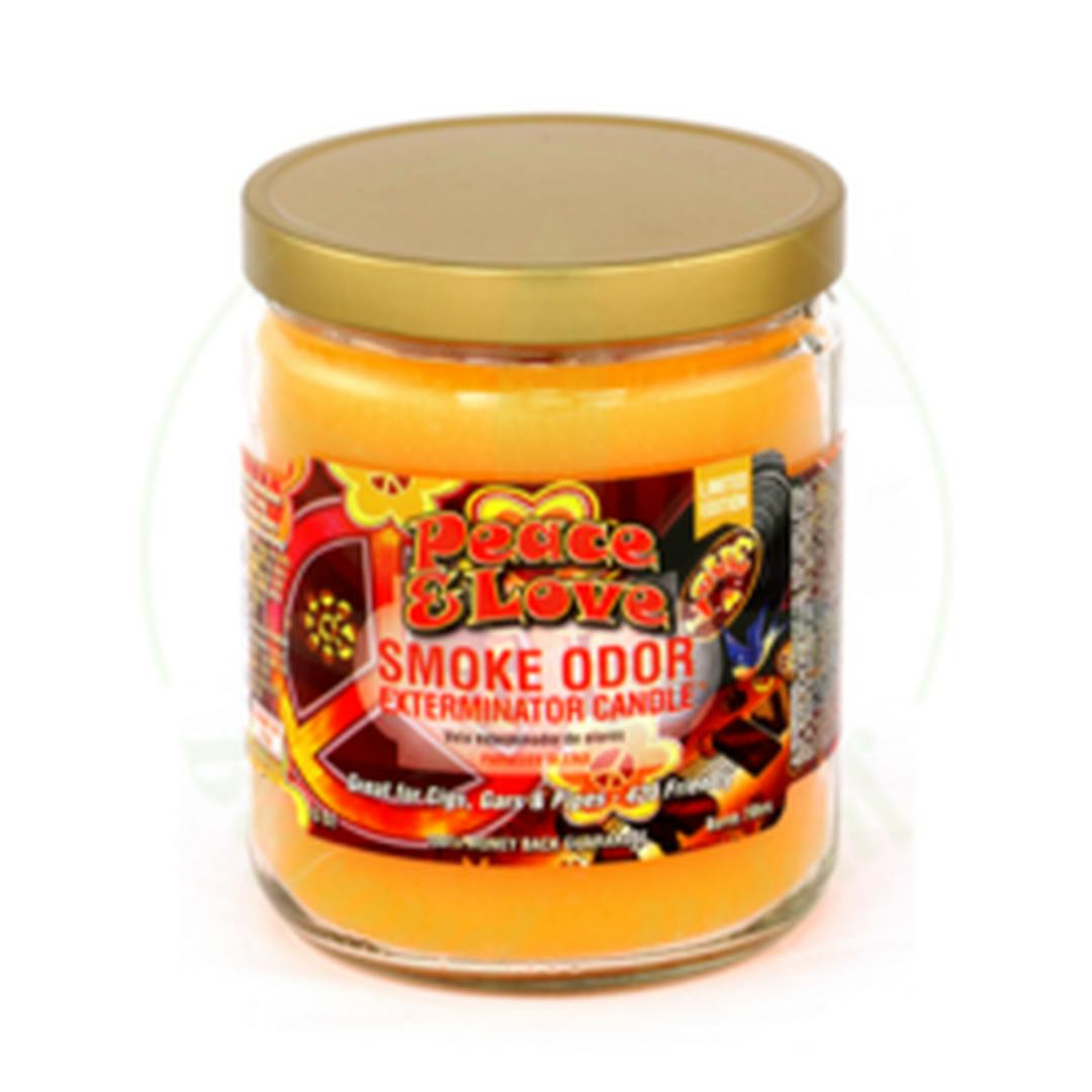 Smoke Odour Candle 13oz - Peace & Love