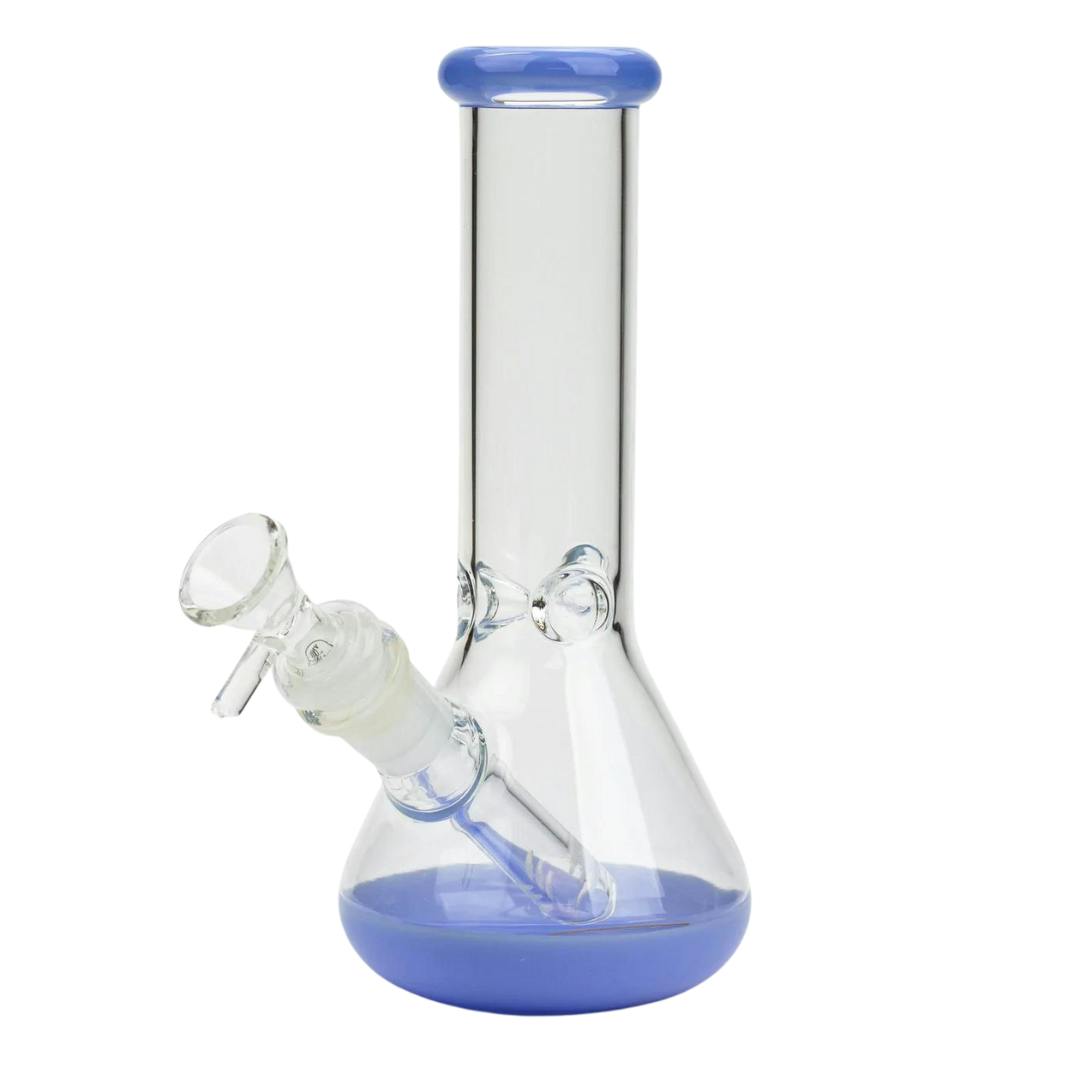 8" Color Bottom Glass Bong - Jade Blue