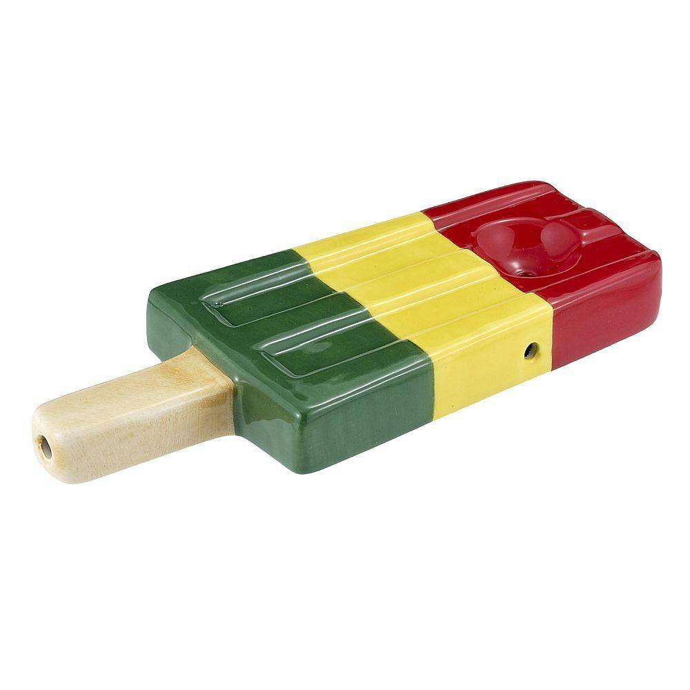 Ceramic Pipe - Rasta Popsicle