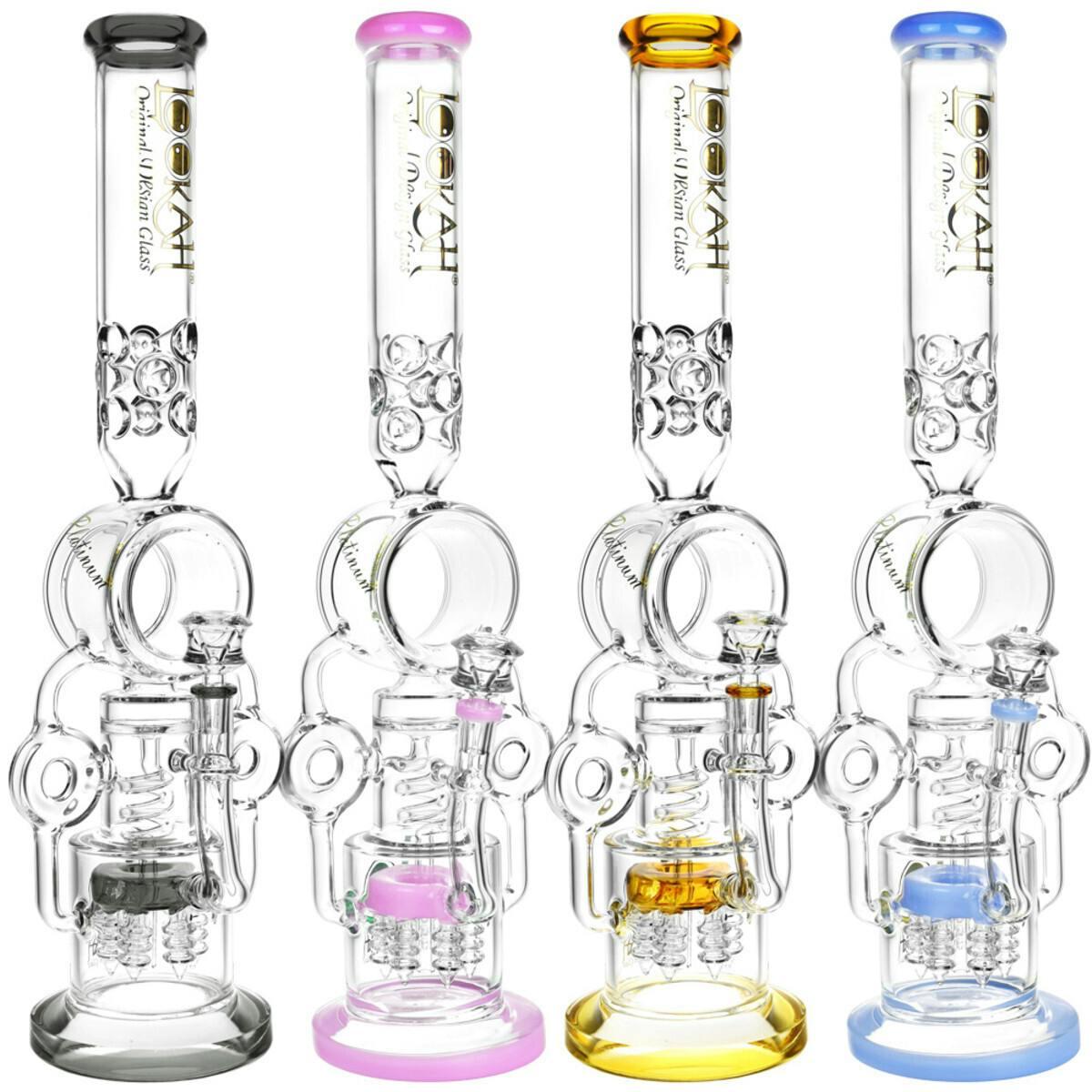 Lookah Glass 4th Dimension Recycler - 20.5"/14mm F/Colors Vary