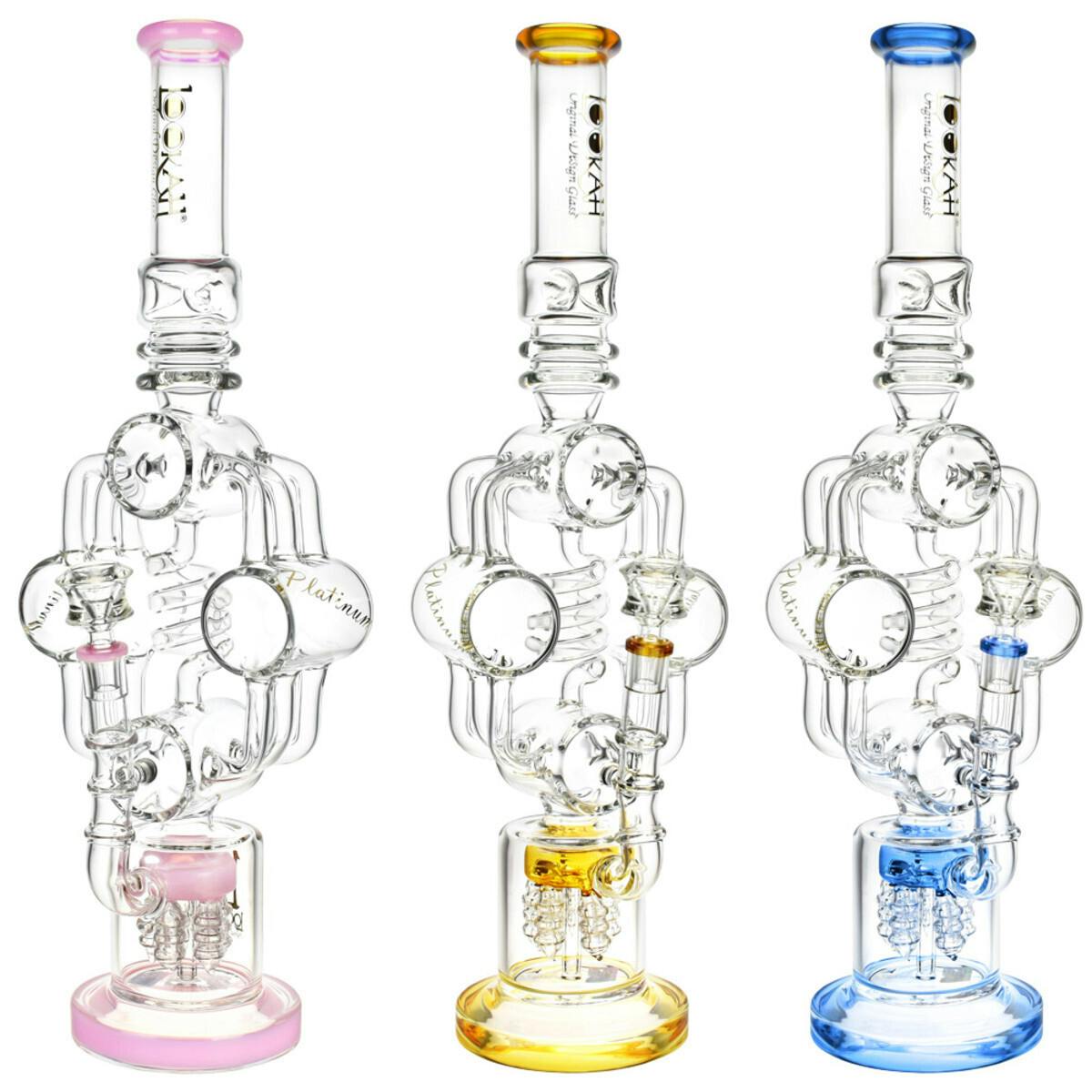 Lookah Four Cylinder Recycler Water Pipe -19"/14mm F/Clrs Vry