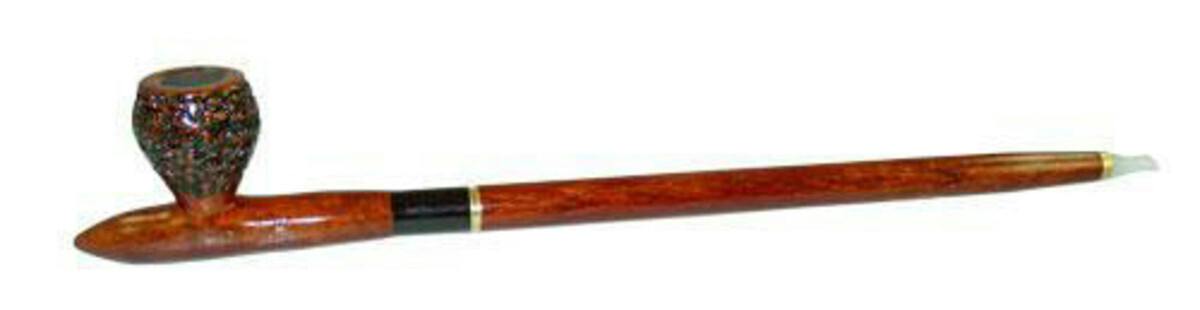 Pulsar Shire Pipes Engraved Cherry & Sassafras Wood Pipe - 16.75"