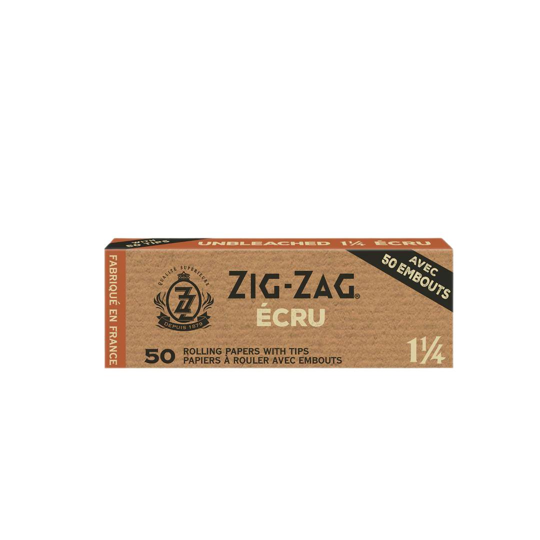 Zig-Zag Unbleached 1 1/4 Paper and Unbleached Tips