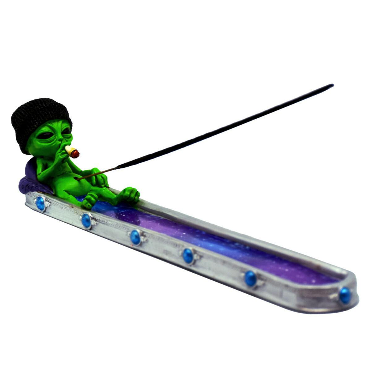 10" Stoner Alien in Galaxy Incense Burner