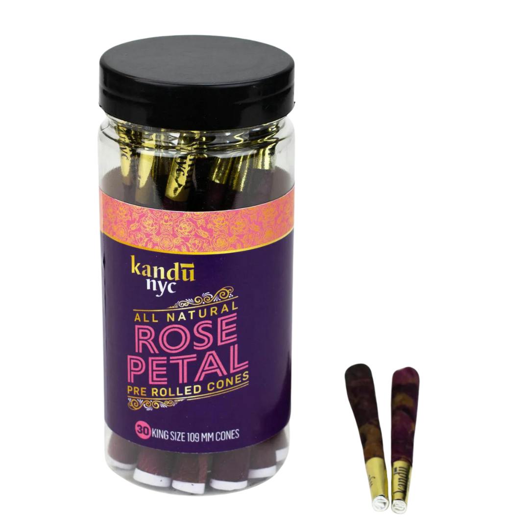 Kandu NYC All natural Rose Petal Pre-rolled Cones - 2Pcs