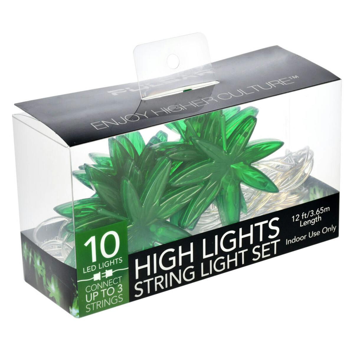 Pulsar High Lights Hemp Leaf LED String Light Set | 12ft