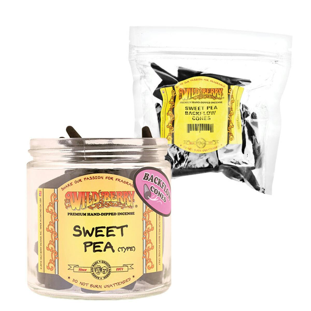 25PC BAG - Wild Berry Backflow Cone Incense - Sweet Pea