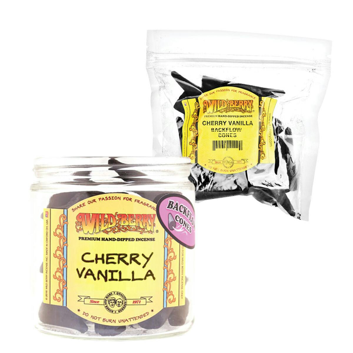 25PC BAG - Wild Berry Backflow Cone Incense - Cherry Vanilla