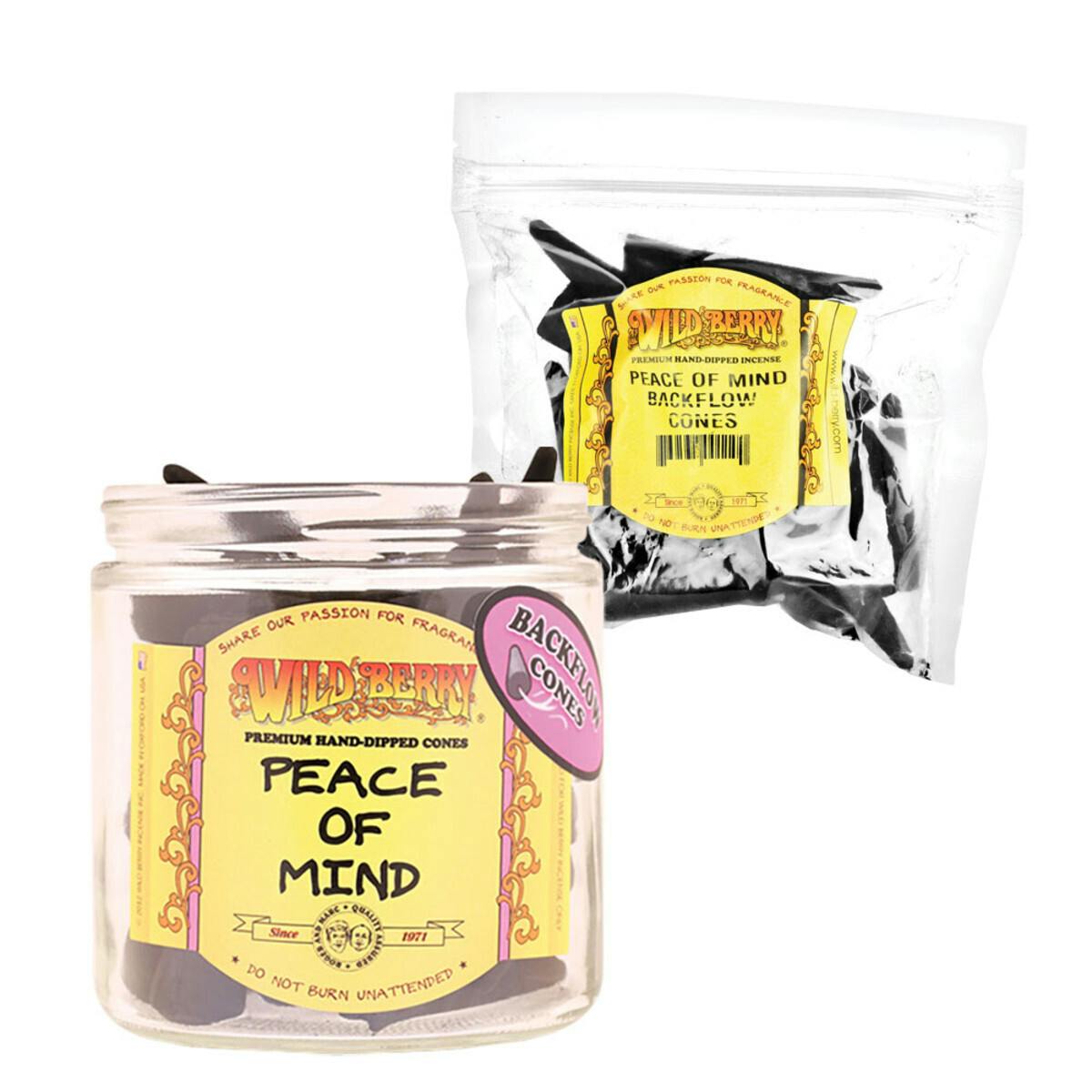 25PC BAG - Wild Berry Backflow Cone Incense - Peace of Mind