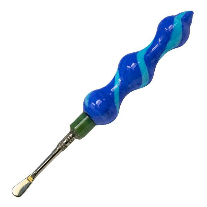 Swirly Dabbing Stick With Paddle Scooper - Blue