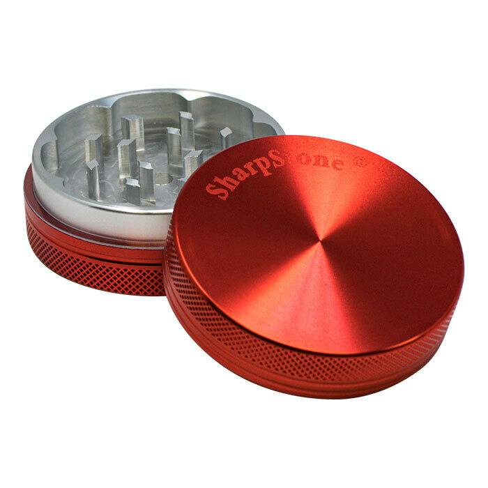 Sharp Stone Two Stage Aluminum Grinder - Burgundy