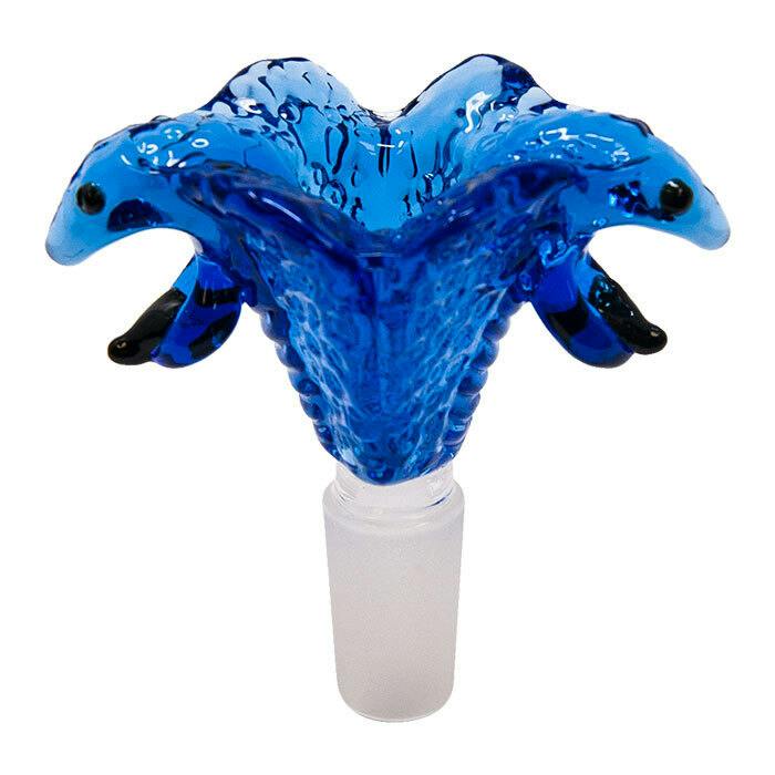 Twin Cobra Glass Bowl 14mm - Blue