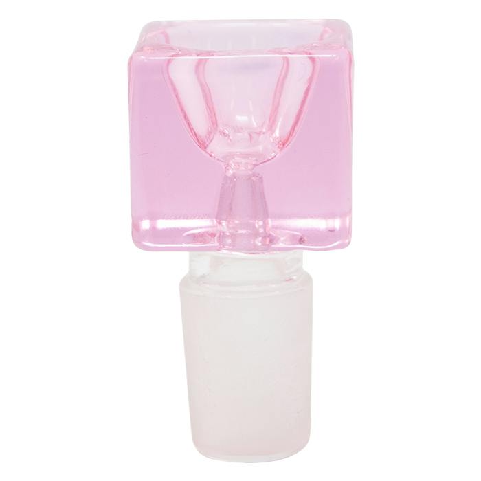Square Glass Bowl 14mm - Pink
