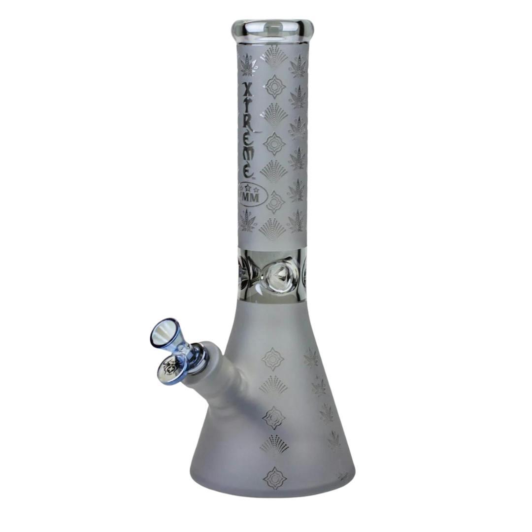 13" XTREME Glass 7 mm Glass Beaker Bong - Grey