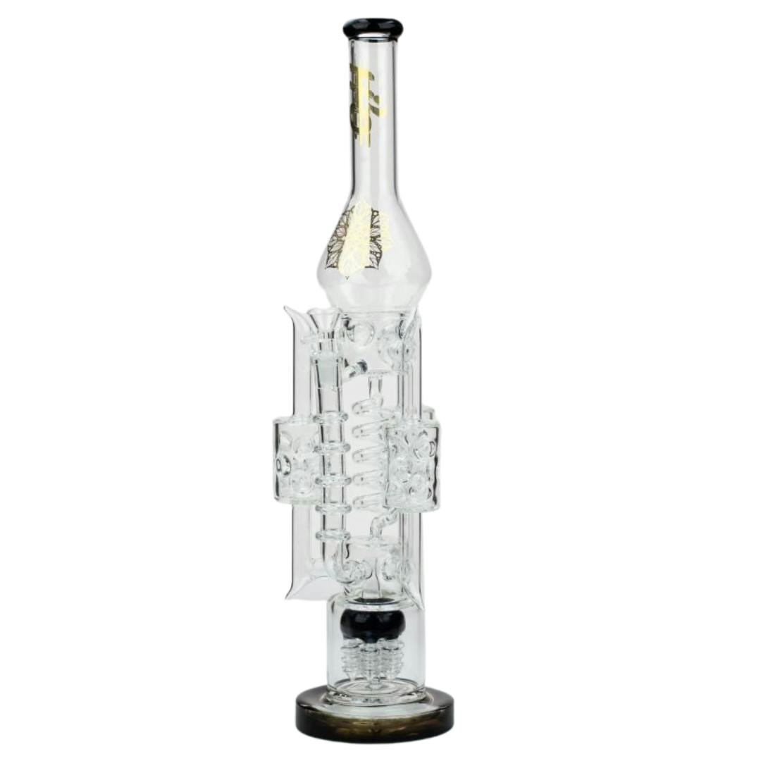 21" H2O Coil Glass water recycle bong - Black
