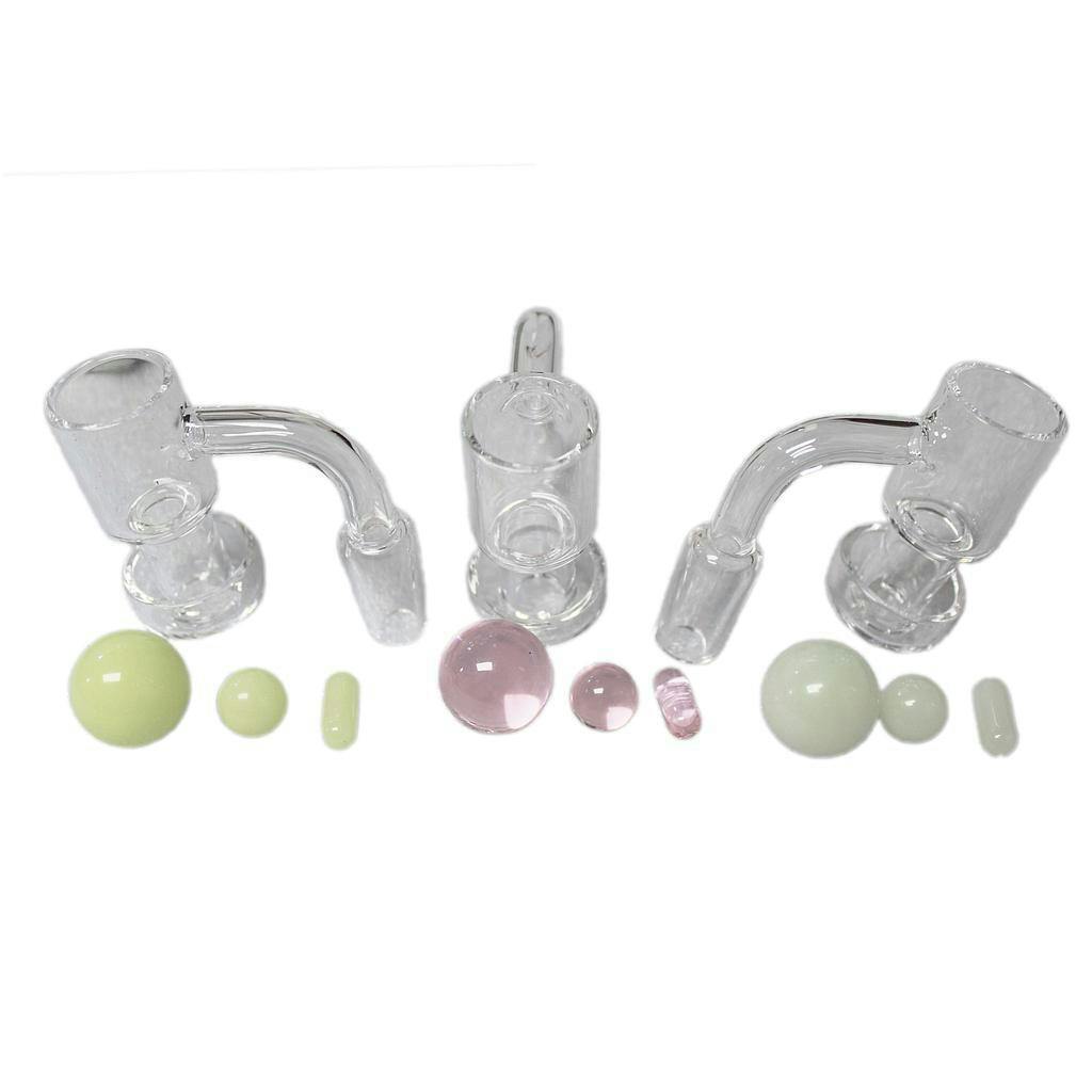 Glass Concentrate Terp Slurp Banger 14mm 90 Degree Kit - Pink