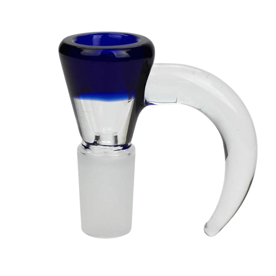 Color Thick bowl with Horn Handle - Blue