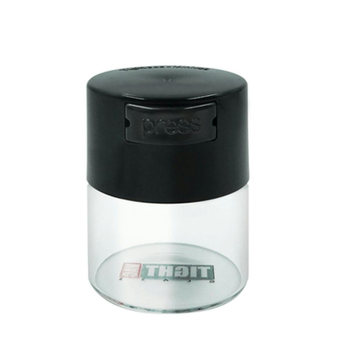 Tight Vac 10gms Glass Storage Container - Black