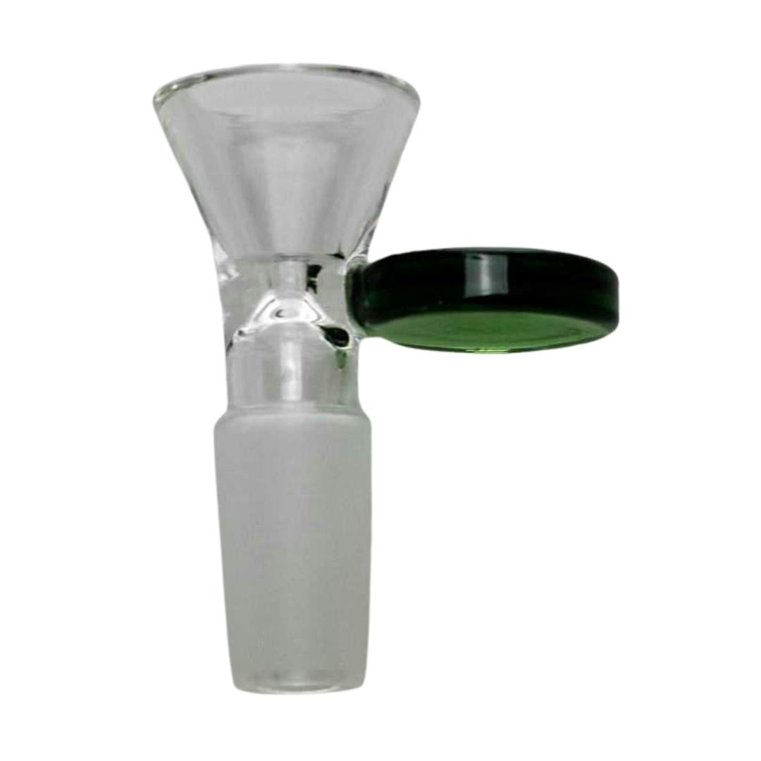 Glass Bowl with Round Handle - Green Handle