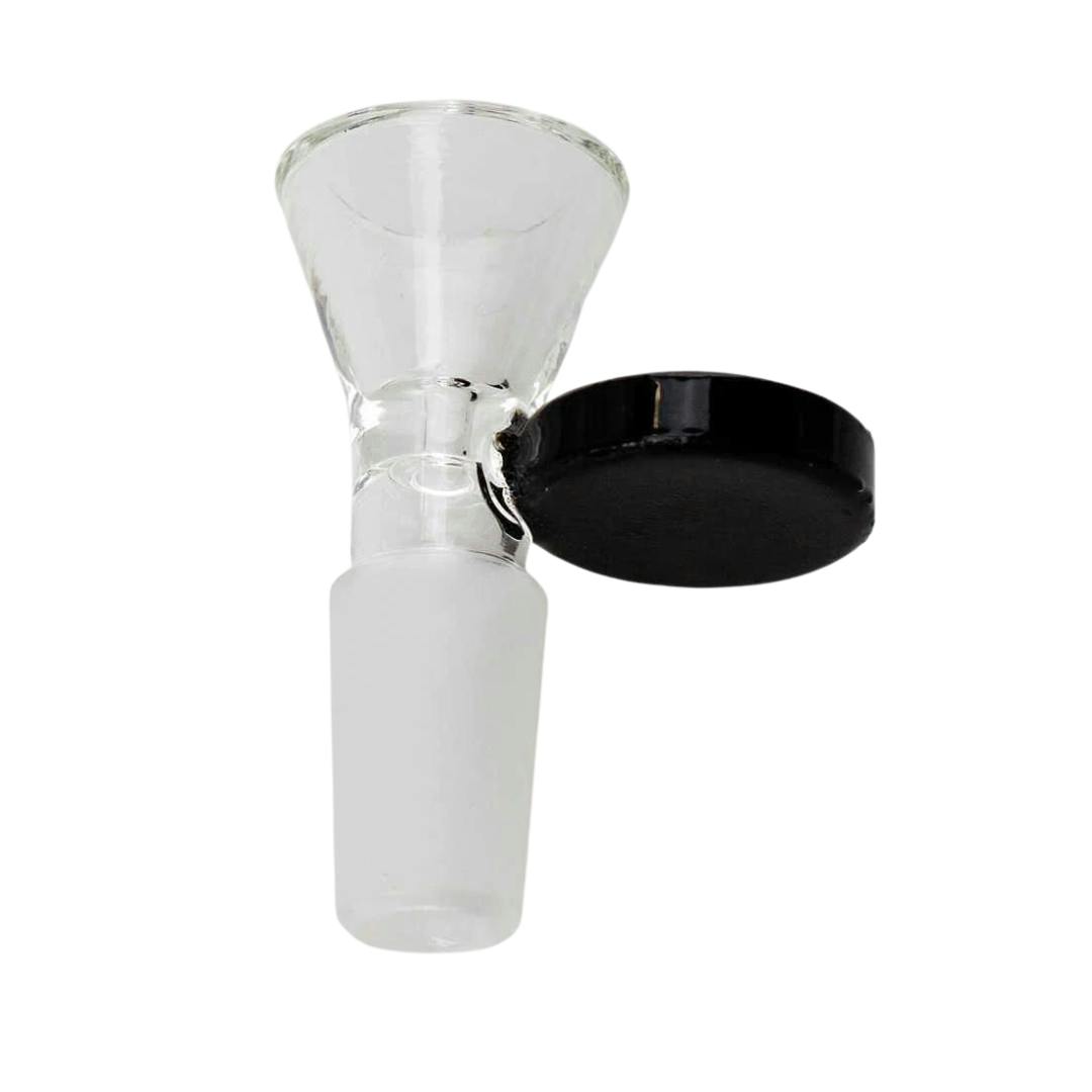 Glass Bowl with Round Handle - Black Handle