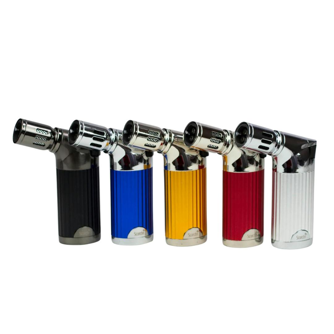 Scorch Torch Quadrable Flames Torch Lighter - Gold