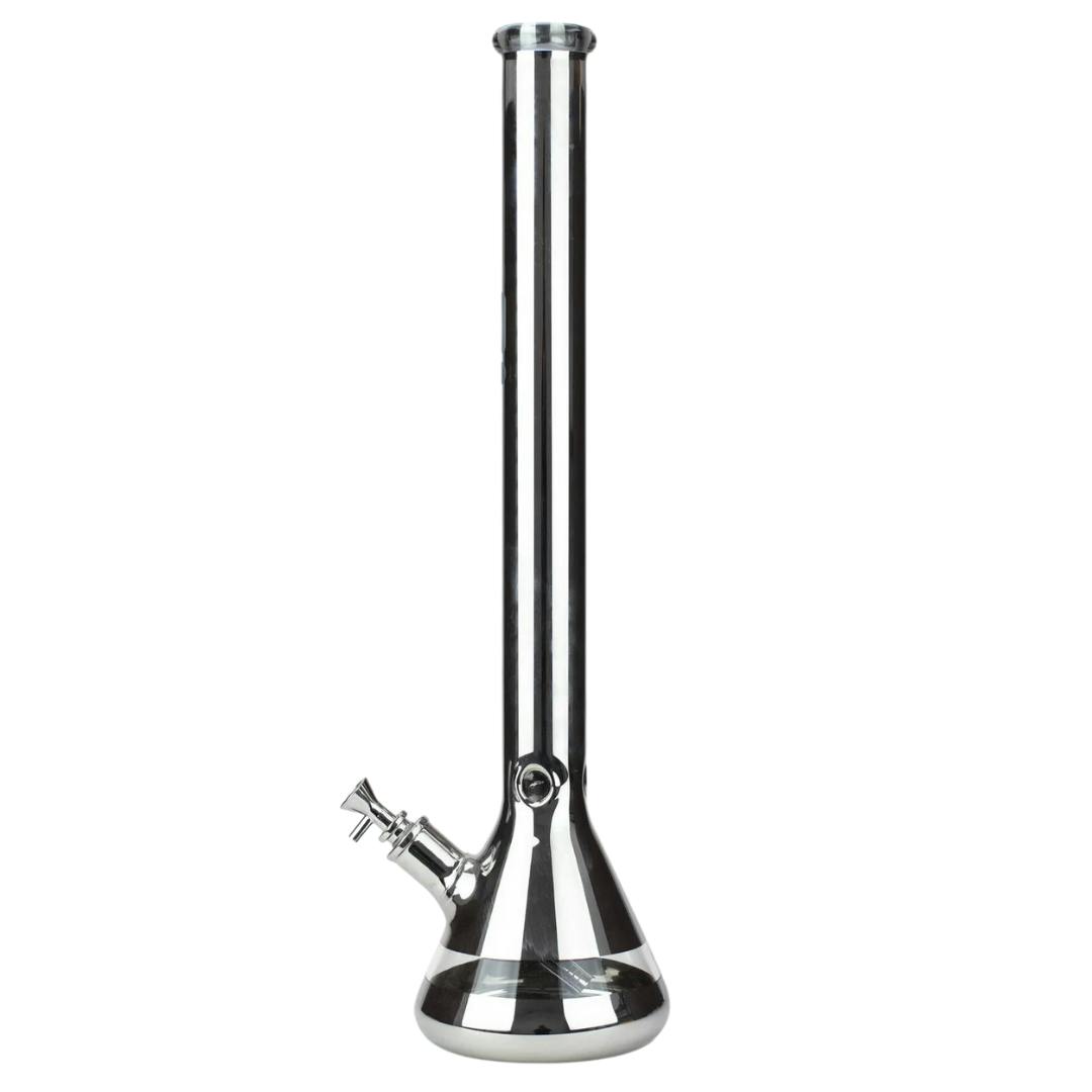 24'' Infyniti 7mm Metallic Glass Bong - Silver
