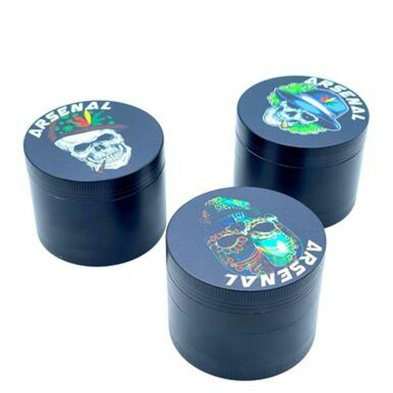 Arsenal 55mm 4-Piece Grinder - Skull Print