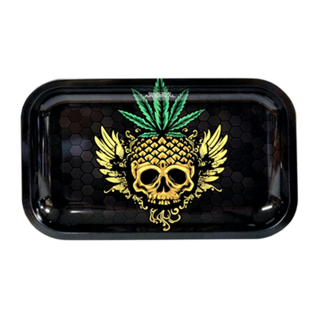 Medium Rolling Tray - Blazed Skull