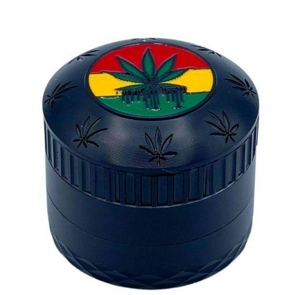 Arsenal Metal 4 Piece Grinder - 52mm Rasta Leaf