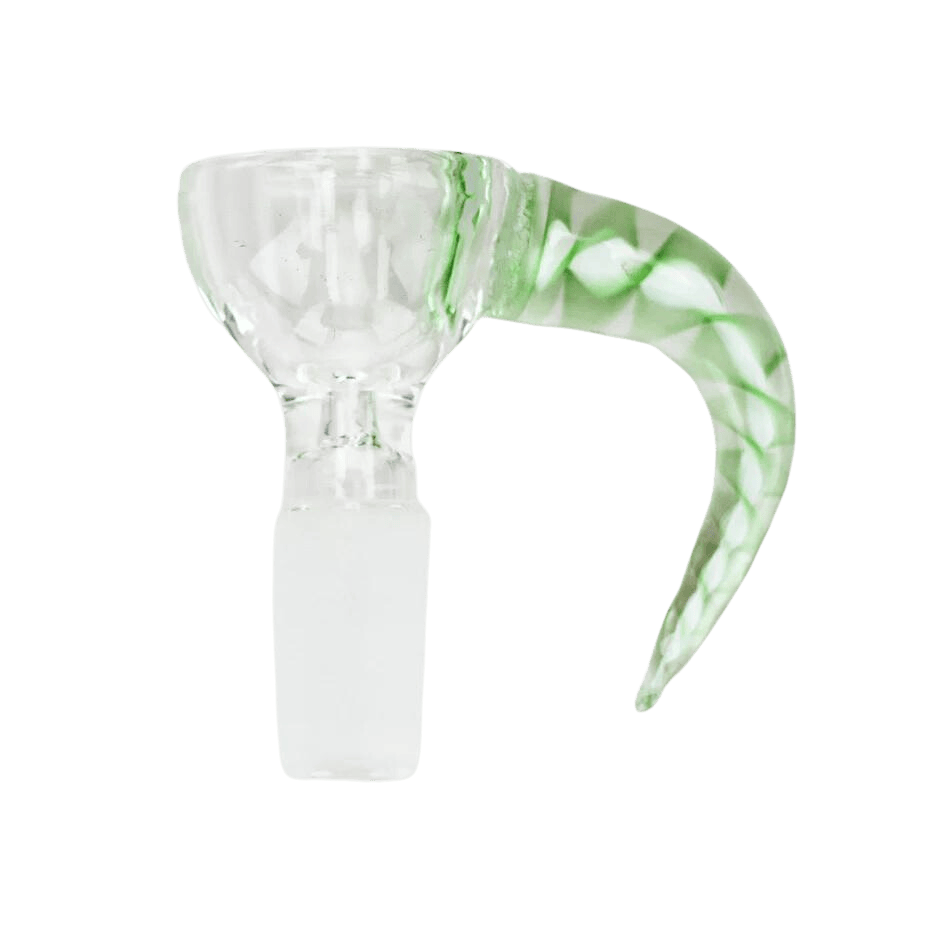 Thick Large bowl with horn handle - Green