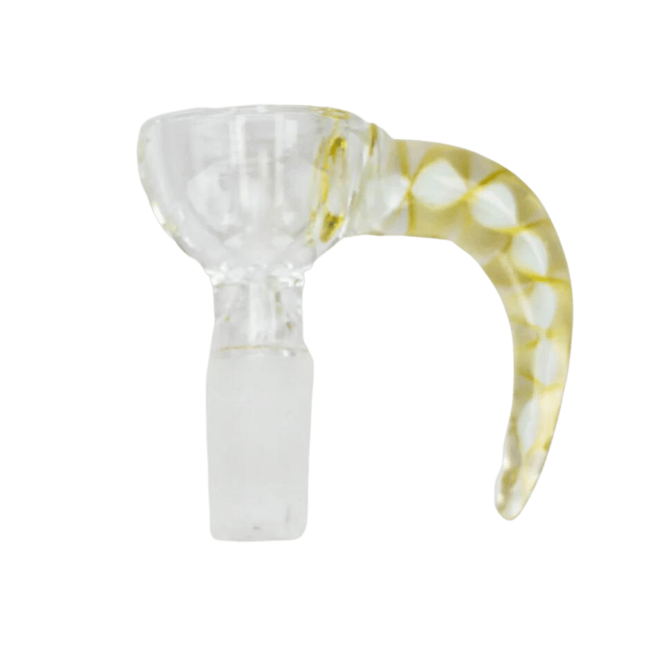 Thick Large bowl with horn handle - Yellow
