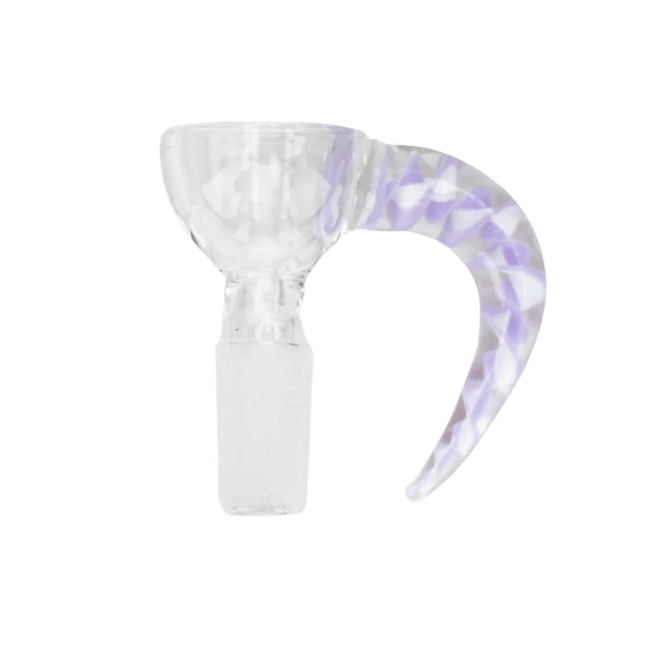 Thick Large bowl with horn handle - Purple