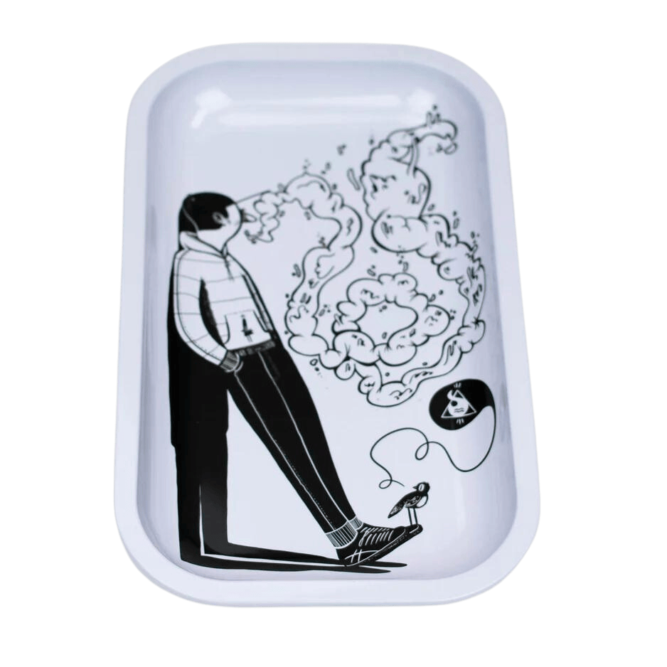 Squadafum Large Metal Tray - White