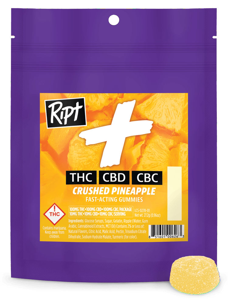 Ript - Plus Crushed Pineapple 1:1:1 THC|CBD|CBC