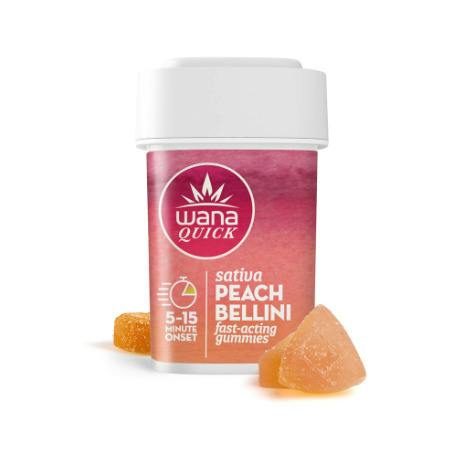Wana Quick | Peach Bellini Fast Acting Gummies | 10x20mg
