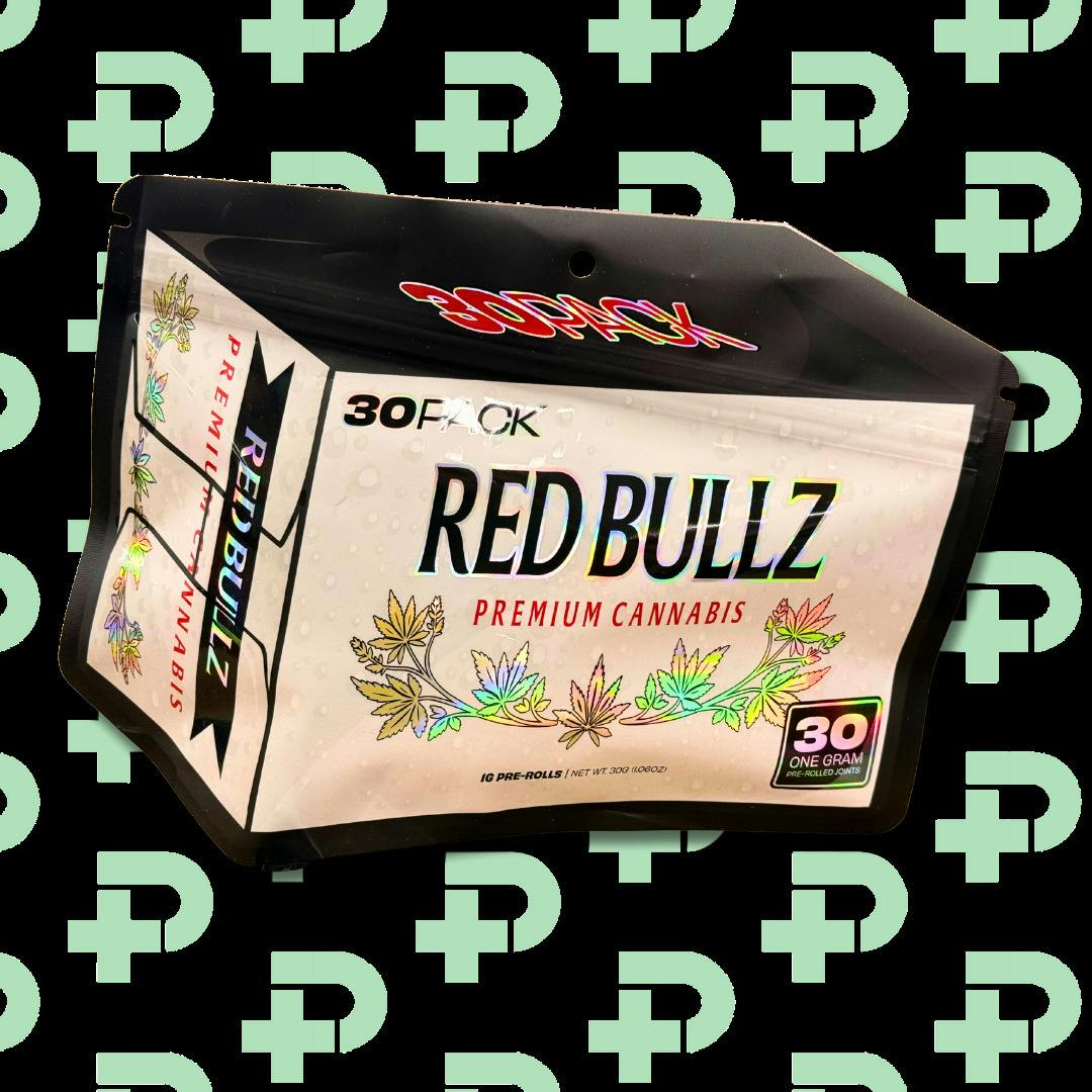 30 Pack 1g Prerolls - Redbullz