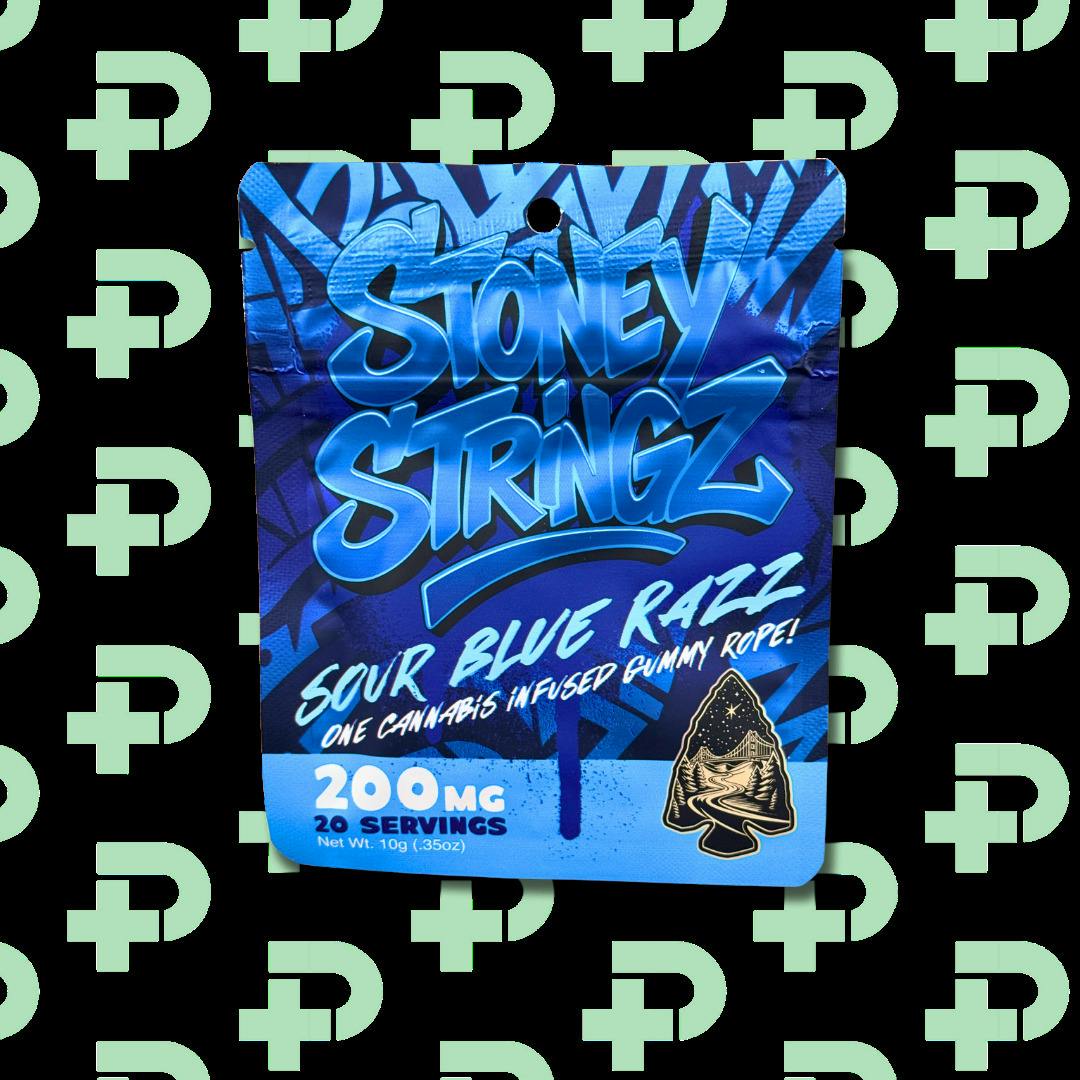 Stoney Stringz 200mg Gummy Rope - Sour Blue Razz