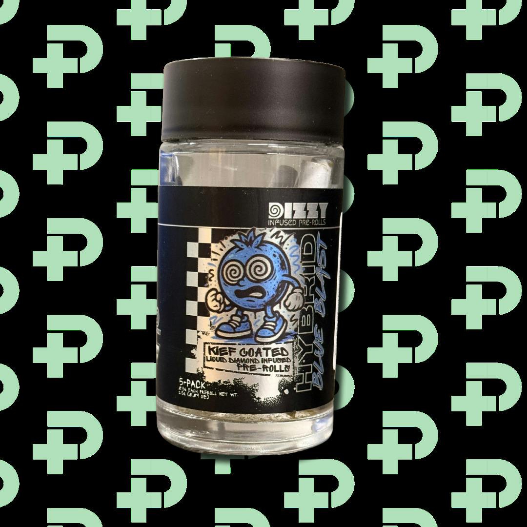 Dizzy 5 Pack Infused Prerolls - Blue Blast cannabis product