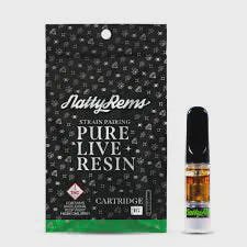 Natty Rems-Cartridge-Black Tip Live Resin-1g-Natty OG x Garlic Apples (I)