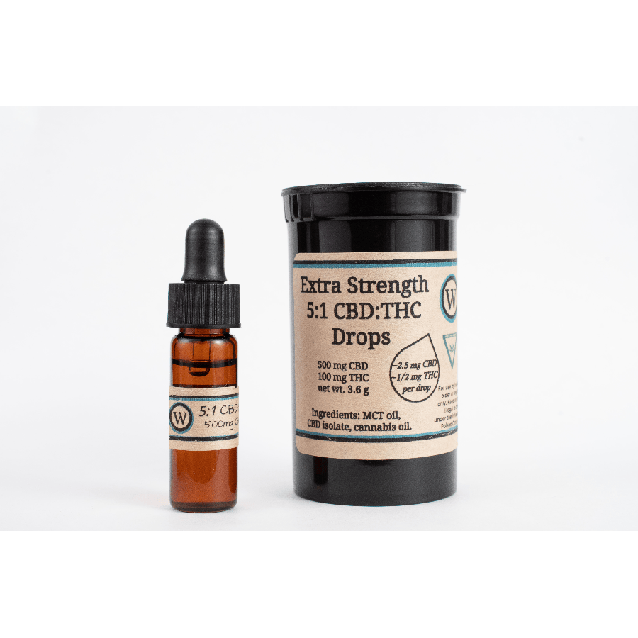 THC Drops | 5:1 | 500mg/100mg CBD/THC