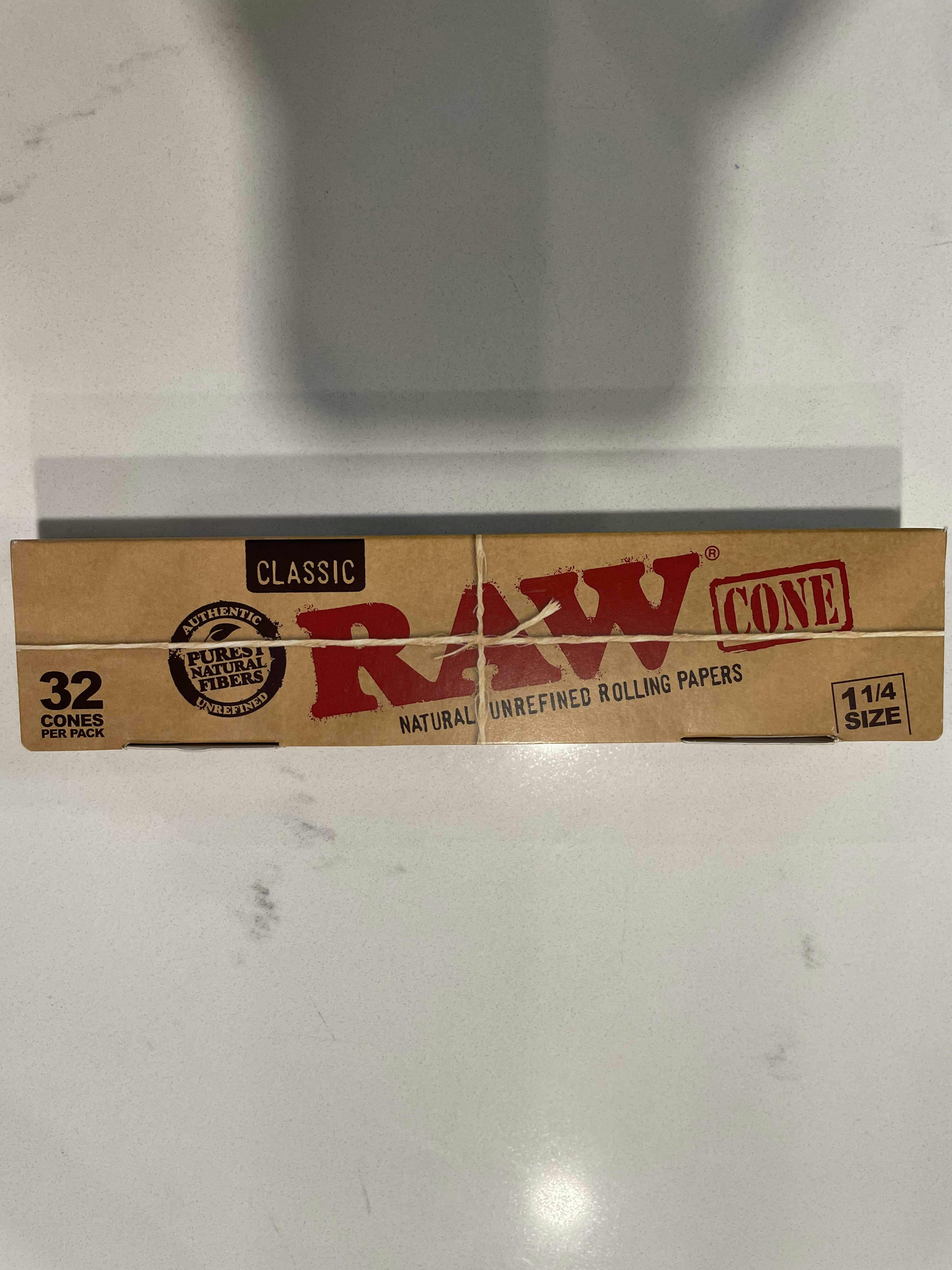 Raw - 1 1/4 Paper Cones - 32pc Cone Pack