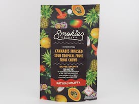 Sour Tropical Sativa 100mg THC Fruit Chews - Smokiez