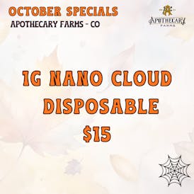 *October Specials* 1g Nano Cloud Disposable $15