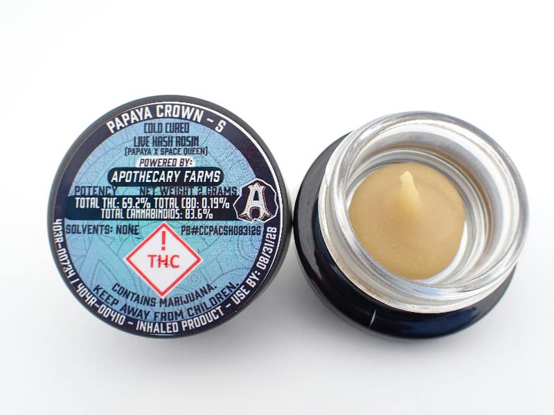 Papaya Crown Live Hash Rosin - S 2G