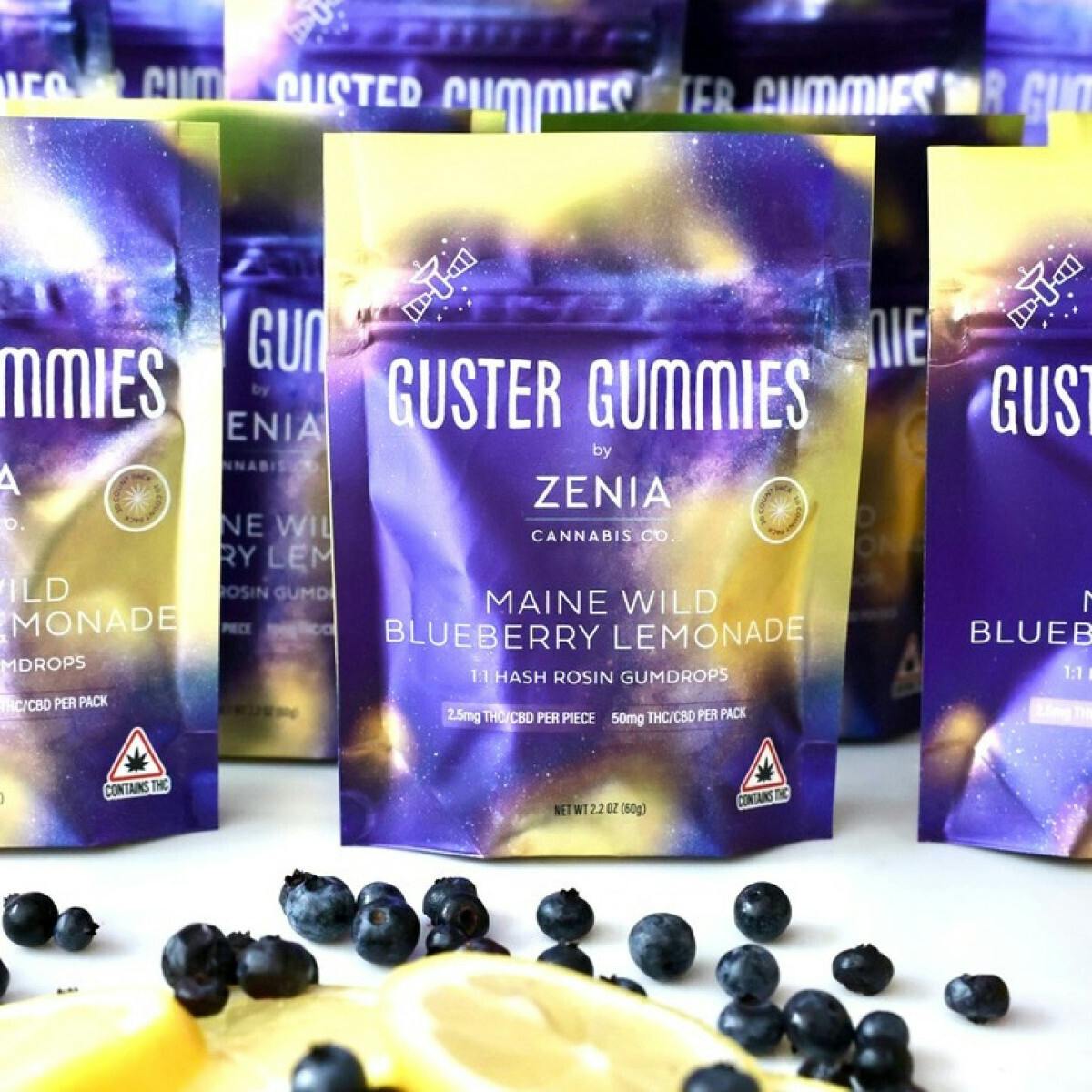 Maine Wild Blueberry Lemonade | 1:1 THC:CBD | Guster Gummies | 50mg by Zenia Cannabis Co